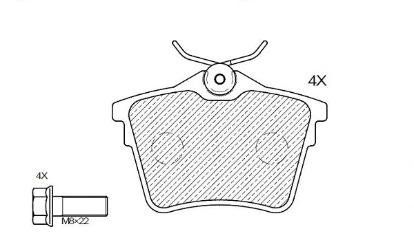 Kit de plaquettes de frein, frein à disque KLAXCAR FRANCE 24114z