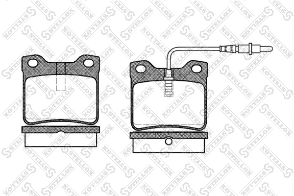 Kit de plaquettes de frein, frein à disque STELLOX 332 002-SX