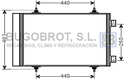 Condenseur, climatisation BUGOBROT 62-CN5263