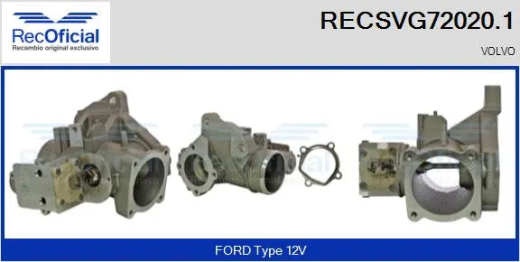 Vanne EGR RECOFICIAL RECSVG72020.1