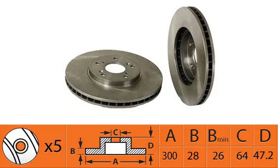 Disque de frein SB BR28133T