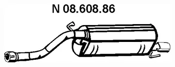 Silencieux arrière EBERSPÄCHER 08.608.86