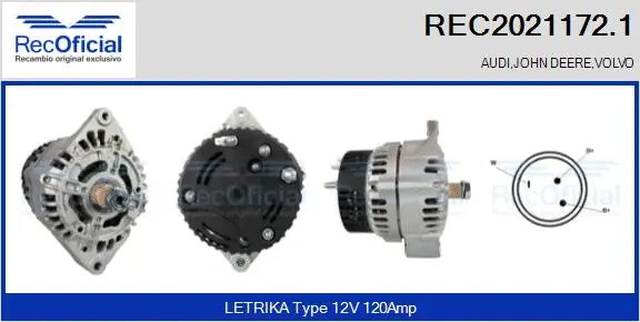Alternateur RECOFICIAL REC2021172.1