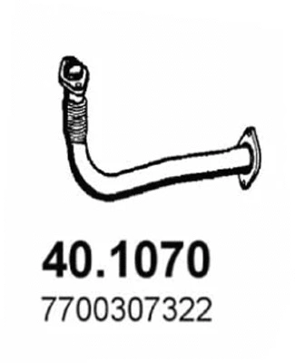 Tuyau d'échappement ASSO 40.1070