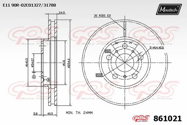Disque de frein MAXTECH 861021