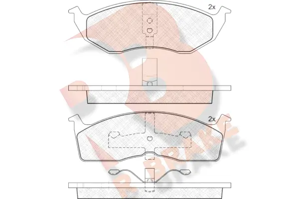 Kit de plaquettes de frein, frein à disque R BRAKE RB1113