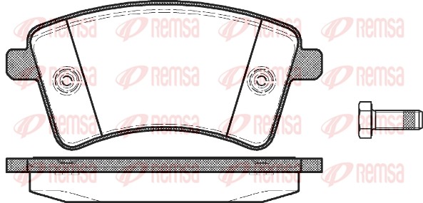 Kit de plaquettes de frein, frein à disque REMSA 1351.00