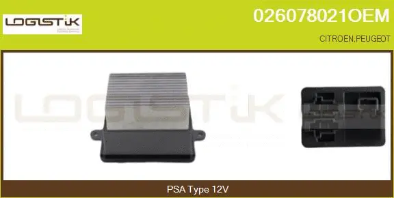 Résistance, pulseur d'air habitacle LGK 026078021OEM