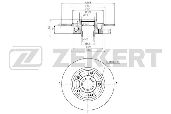Disque de frein ZEKKERT BS-5878BZ