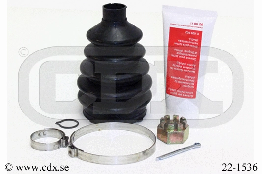 Jeu de joints-soufflets, arbre de commande CDX 22-1536