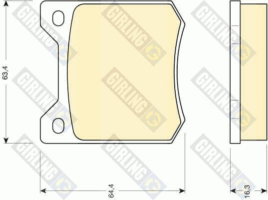 Kit de plaquettes de frein, frein à disque GIRLING 6105501
