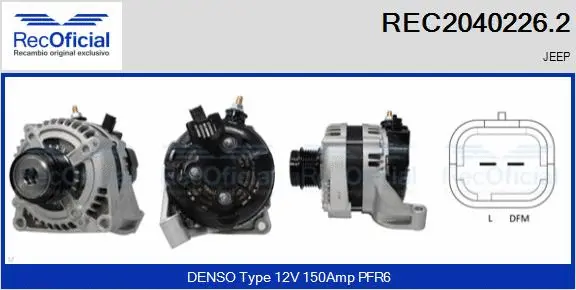 Alternateur RECOFICIAL REC2040226.2