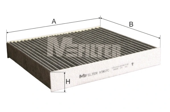 Filtre, air de l'habitacle MFILTER K 967C