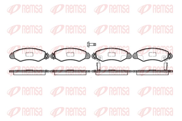 Kit de plaquettes de frein, frein à disque REMSA 0702.02