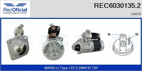 Démarreur RECOFICIAL REC6030135.2