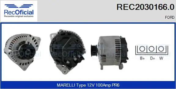 Alternateur RECOFICIAL REC2030166.0