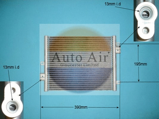 Condenseur, climatisation AUTO AIR GLOUCESTER 16-1264A