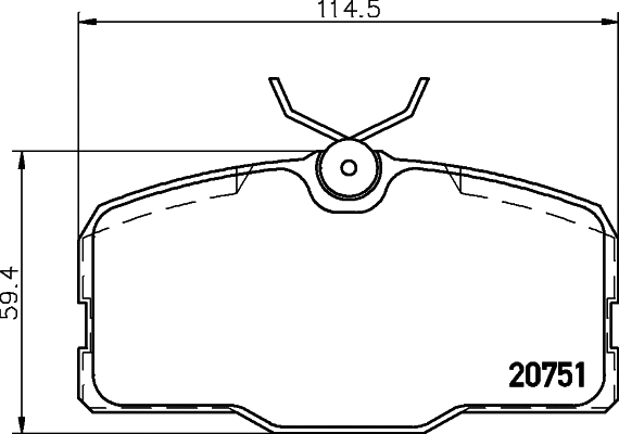 Kit de plaquettes de frein, frein à disque PAGID T1053