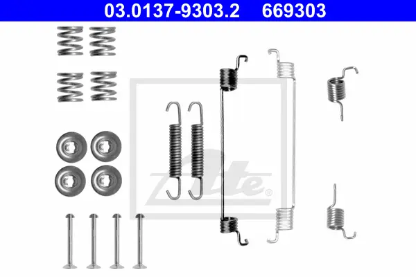 Kit d'accessoires, mâchoire de frein ATE-APAC 03.0137-9303.2