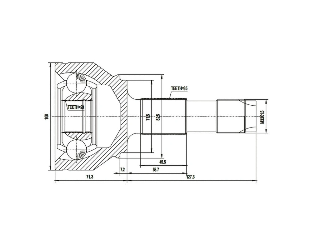 Jeu de joints, arbre de transmission A.Z. Meisterteile AZMT-43-030-1090