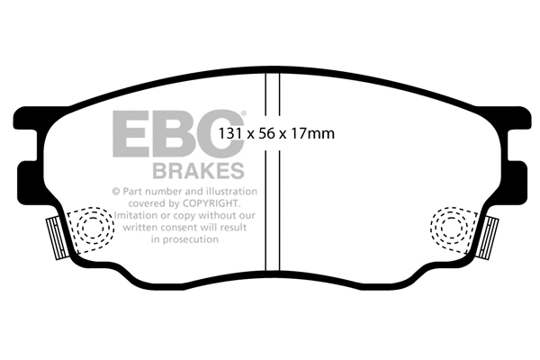 Kit de plaquettes de frein, frein à disque EBC Brakes DP21464
