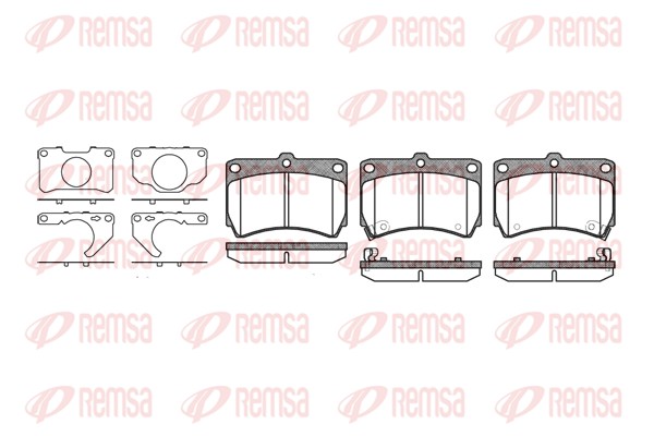 Kit de plaquettes de frein, frein à disque REMSA 0212.32