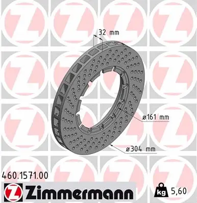 Disque de frein ZIMMERMANN 460.1571.00