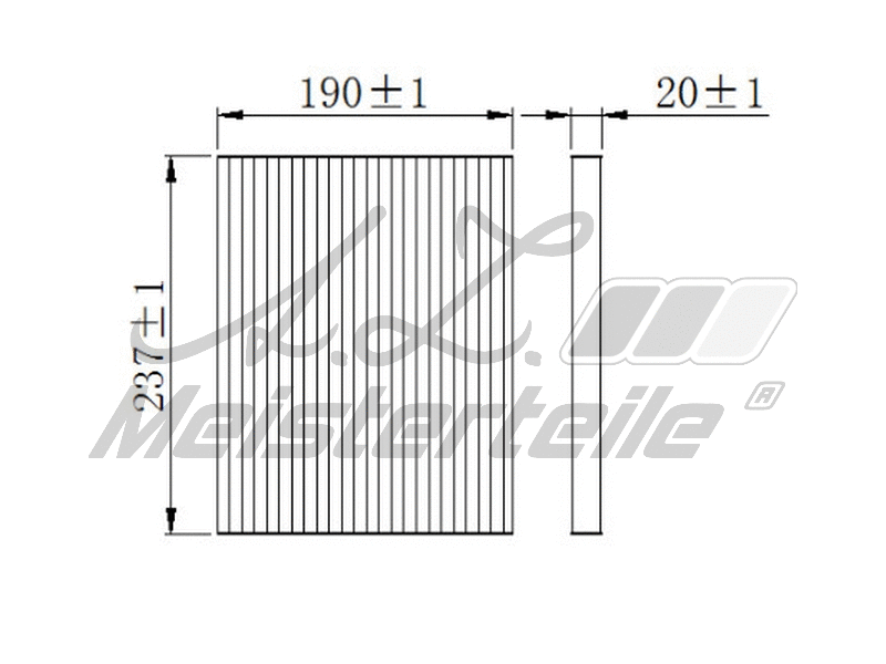 Filtre, air de l'habitacle A.Z. Meisterteile AZMT-41-010-1541