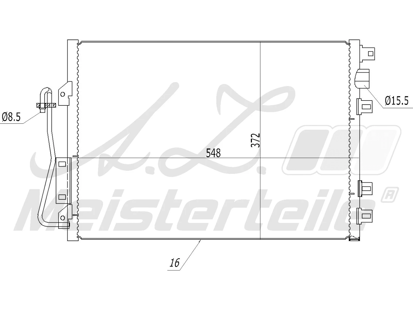 Condenseur, climatisation A.Z. Meisterteile AZMT-45-030-1172