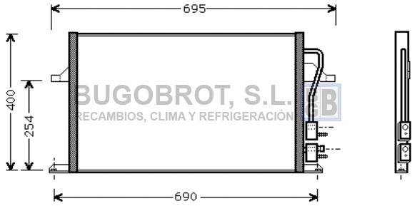 Condenseur, climatisation BUGOBROT 62-FD5259