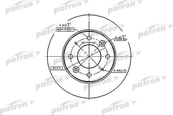 Disque de frein PATRON PBD4171