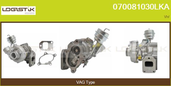 Turbocompresseur, suralimentation LGK 070081030LKA