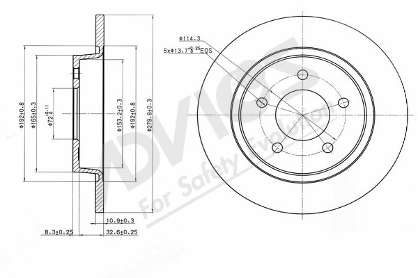 Disque de frein ADVICS-SEA E6R534