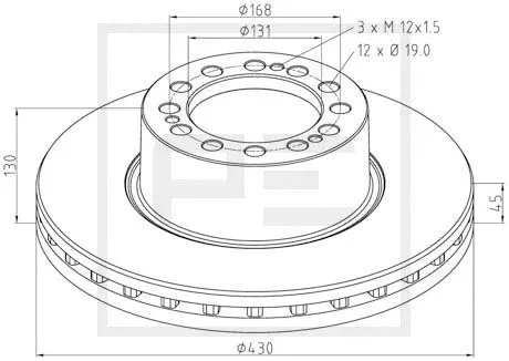 Disque de frein PE Automotive 066.252-00A
