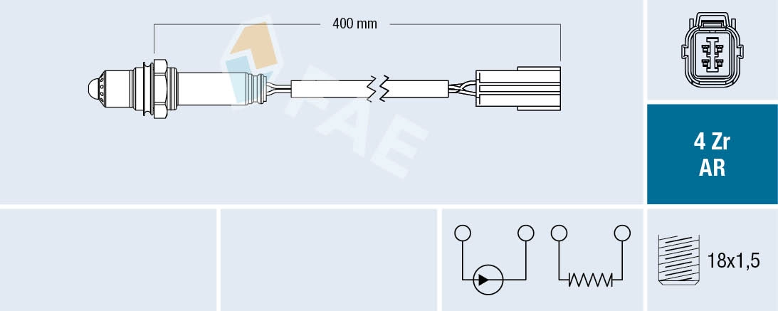Sonde lambda FAE 75607