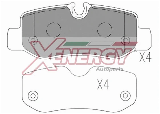 Kit de plaquettes de frein, frein à disque AP XENERGY X41264
