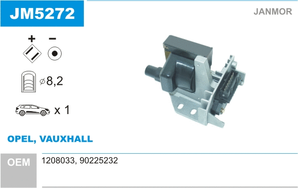 Bobine d'allumage JANMOR JM5272