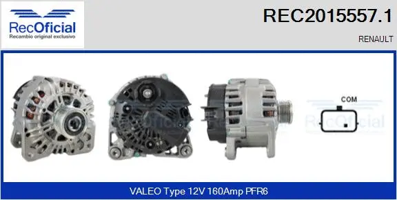 Alternateur RECOFICIAL REC2015557.1