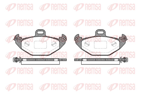 Kit de plaquettes de frein, frein à disque REMSA 0686.00