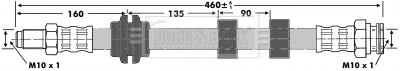 Flexible de frein BORG & BECK BBH6778