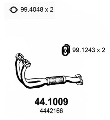 Tuyau d'échappement ASSO 44.1009