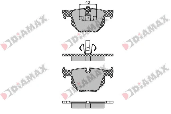 Kit de plaquettes de frein, frein à disque DIAMAX N09459