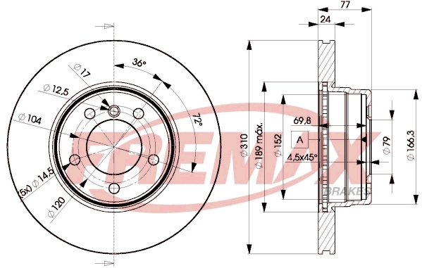 Disque de frein FREMAX BD-6402