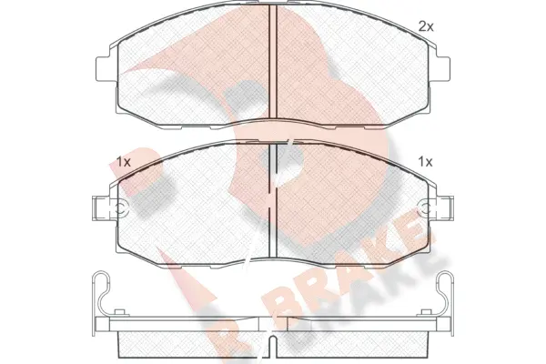 Kit de plaquettes de frein, frein à disque R BRAKE RB1266