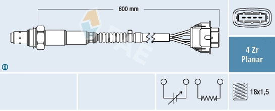 Sonde lambda FAE 77613