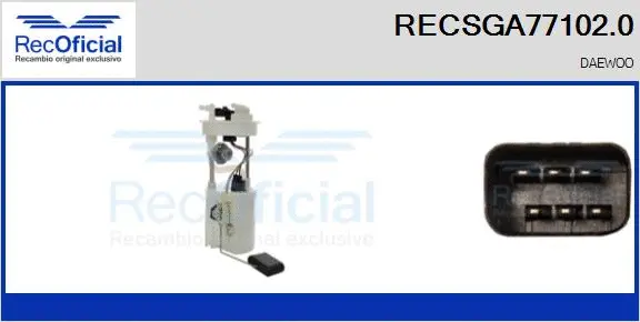 unité d'alimentation de carburant RECOFICIAL RECSGA77102.0