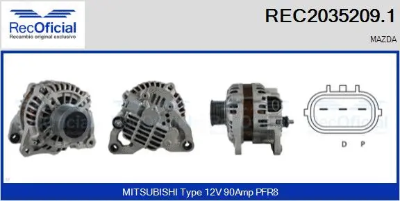 Alternateur RECOFICIAL REC2035209.1