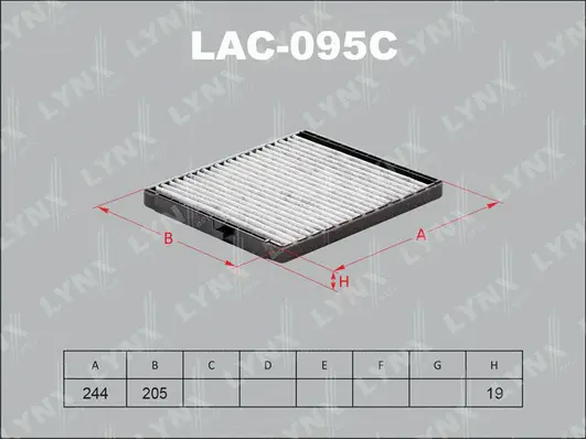 Filtre, air de l'habitacle LYNXAUTO LAC-095C