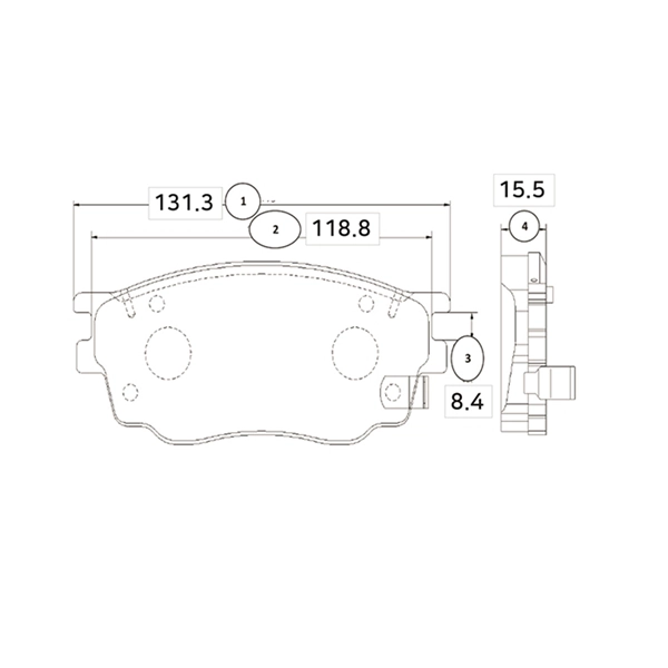 Kit de plaquettes de frein, frein à disque CTR GK0655