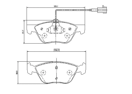 Kit de plaquettes de frein, frein à disque KLAXCAR FRANCE 24067z